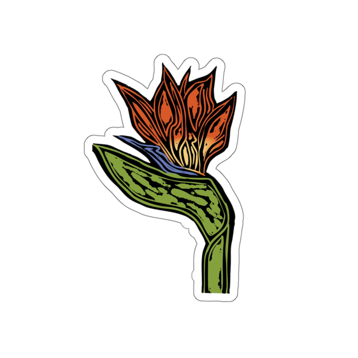 Bird of Paradise Die-Cut Floral Stickers, Botanical Art, Laptop Decals, Plant Lover Gifts, Home Decor, Nature Aesthetic