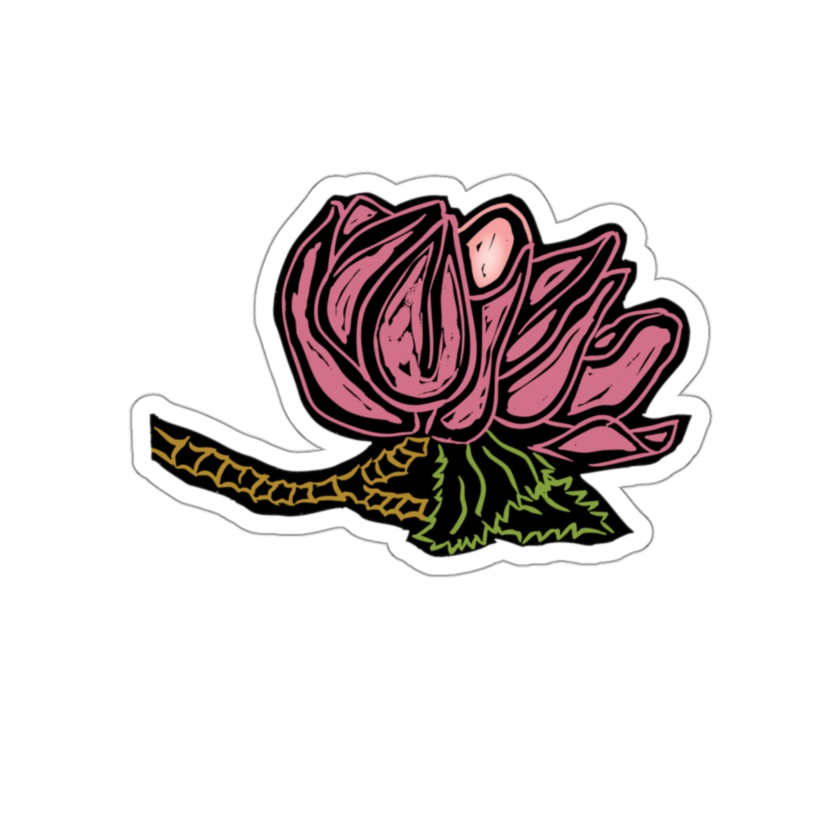 Gorgeous Magnolia Die-Cut Stickers, Floral Decals for Laptops, Water Bottles, Gift for Nature Lovers, Aesthetic Decor