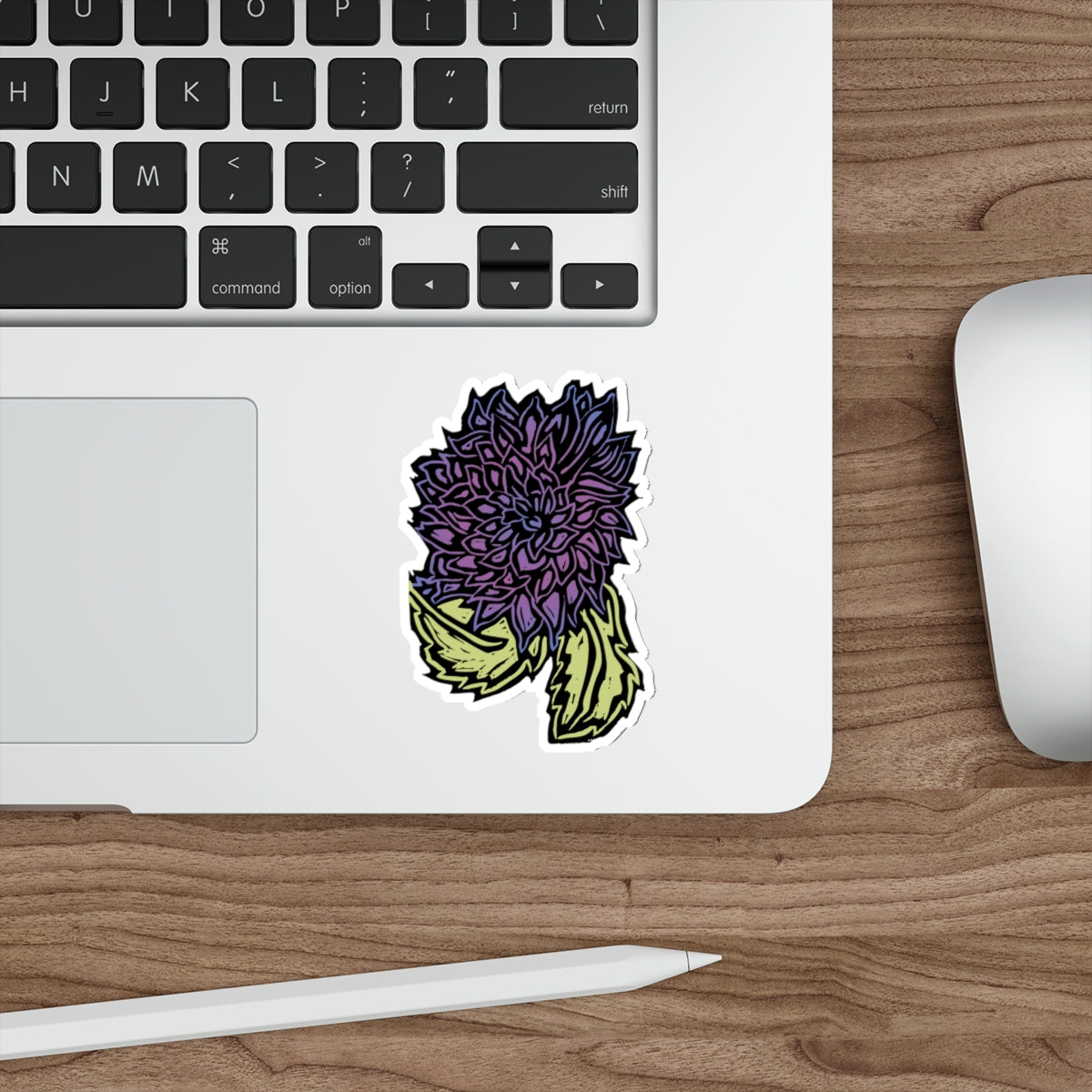 Dahlia Floral Die-Cut Sticker