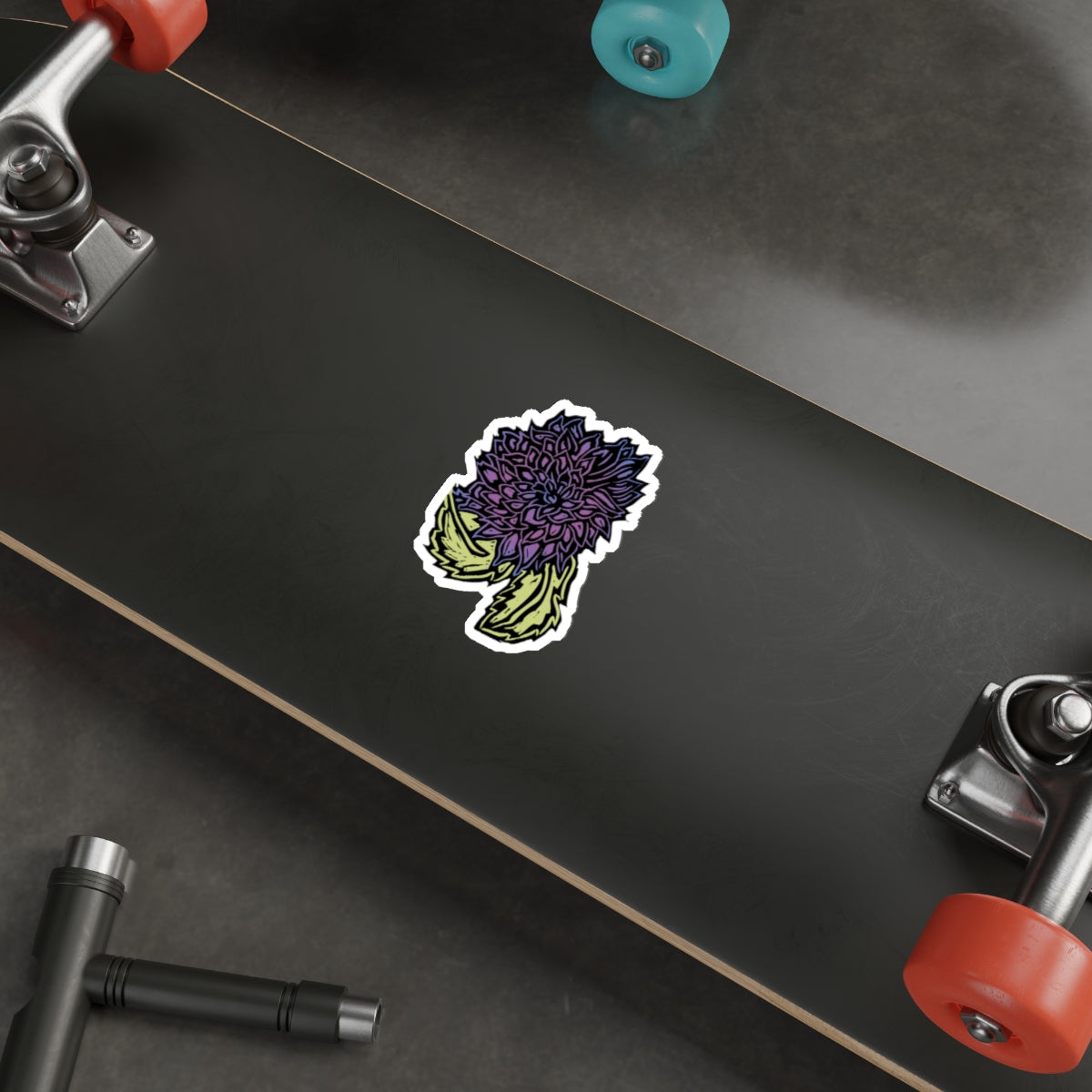 Dahlia Floral Die-Cut Sticker