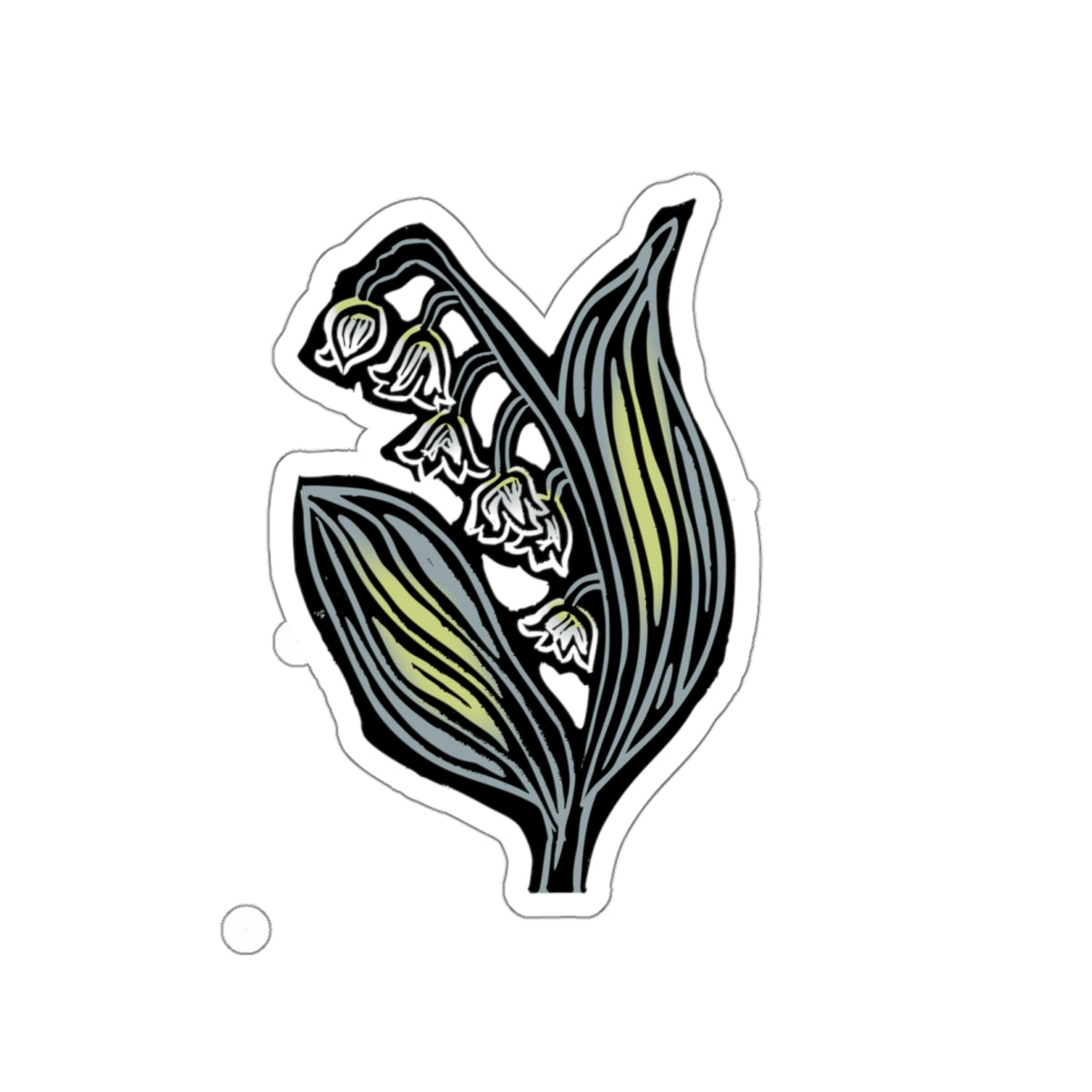 Elegant Lily of the Valley Floral Die-Cut Stickers, Botanical Decor, Laptop Stickers, Nature Lovers Gift, Journal Accessories, Flower Vinyl Decals