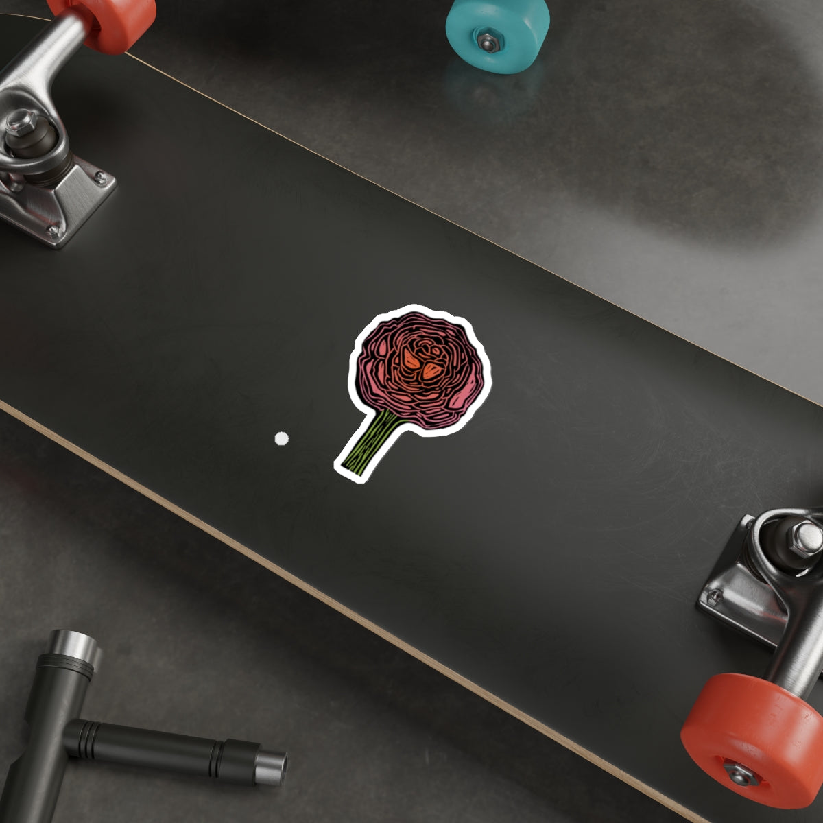 Ranunculus Die-Cut Stickers | Boho Flower Design | Perfect for Laptops, Water Bottles, Journals, Scrapbooking, Gifts