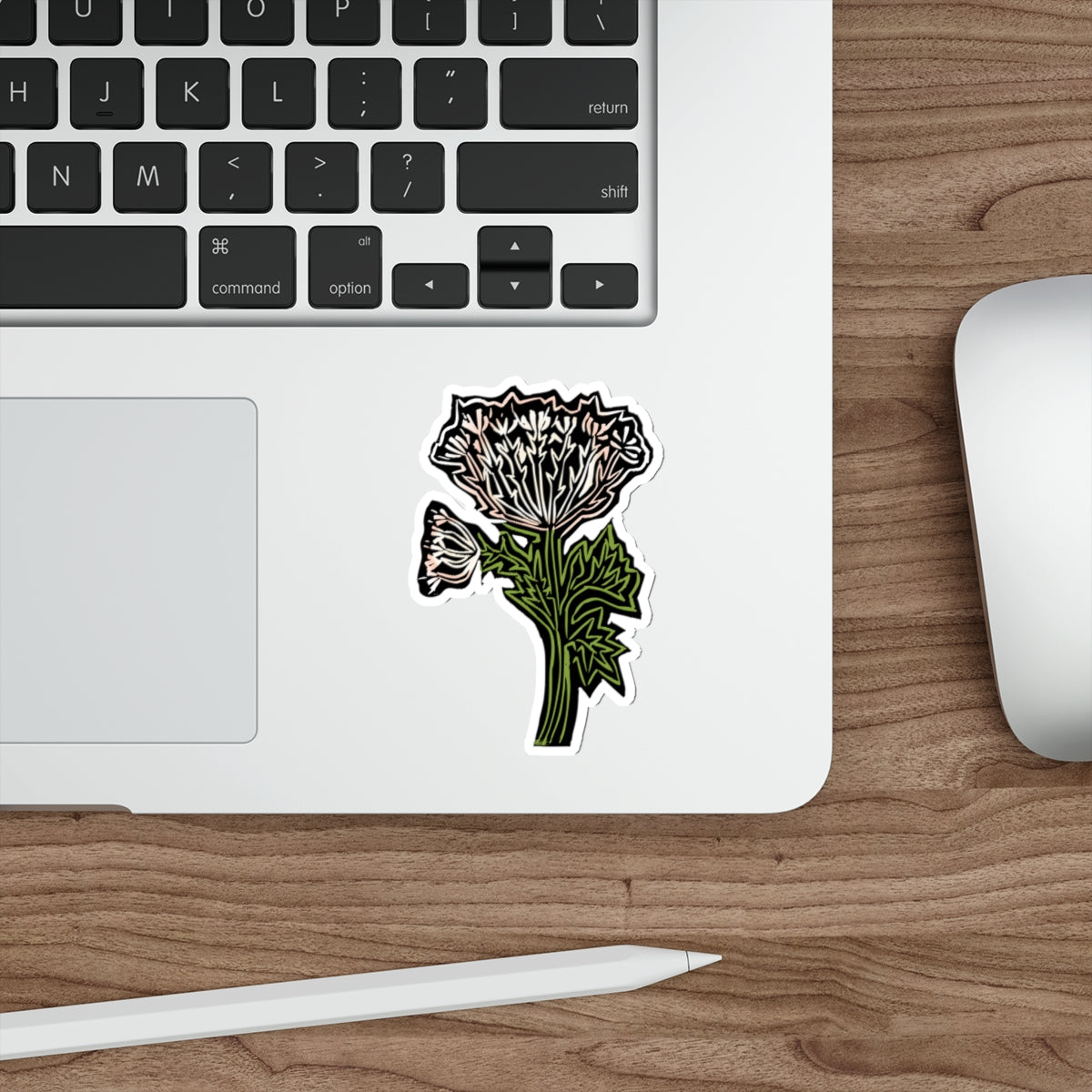 Queen Anne's Lace Die-Cut Stickers | Aesthetic Decor, Laptop Stickers, Handmade Gifts, Nature-Inspired Art, Floral Design