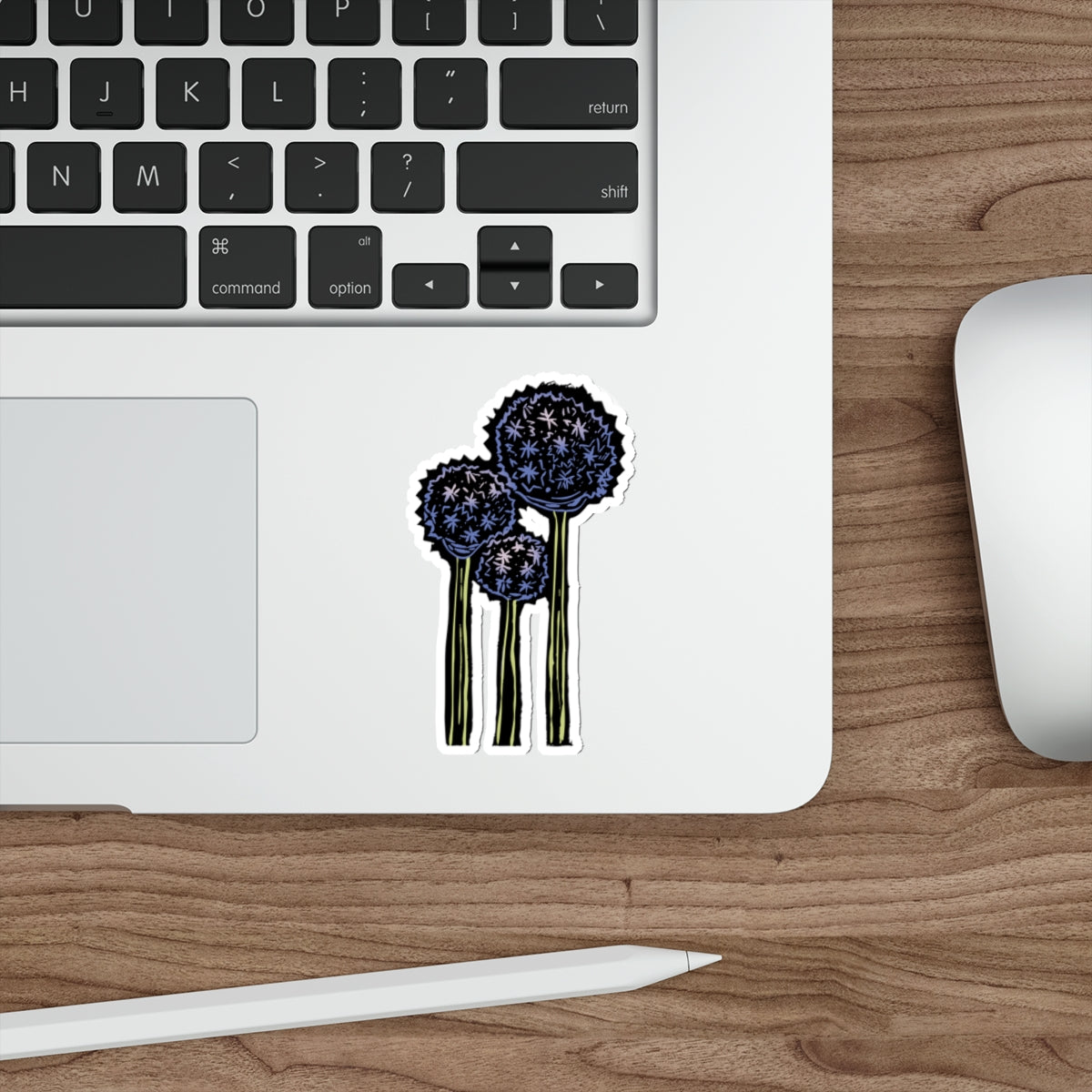 Charming Giant Allium Die-Cut Floral Stickers | Unique Decor for Laptops, Water Bottles, & Gift Wrapping; Great for Gardening Lovers & Events