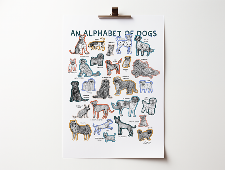 An Alphabet of Dogs Print