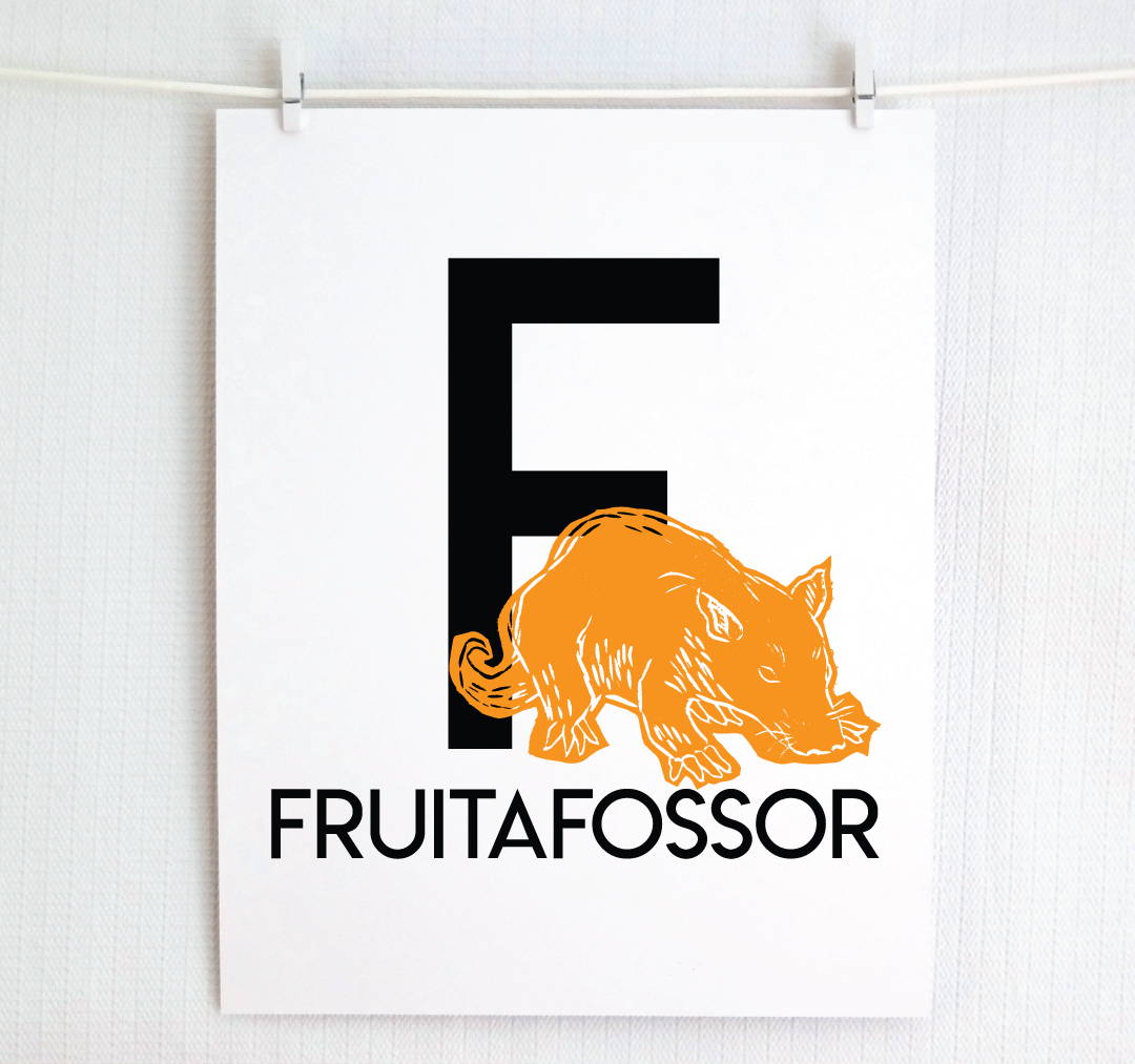 F is for Fruitafossor Illustrated Print