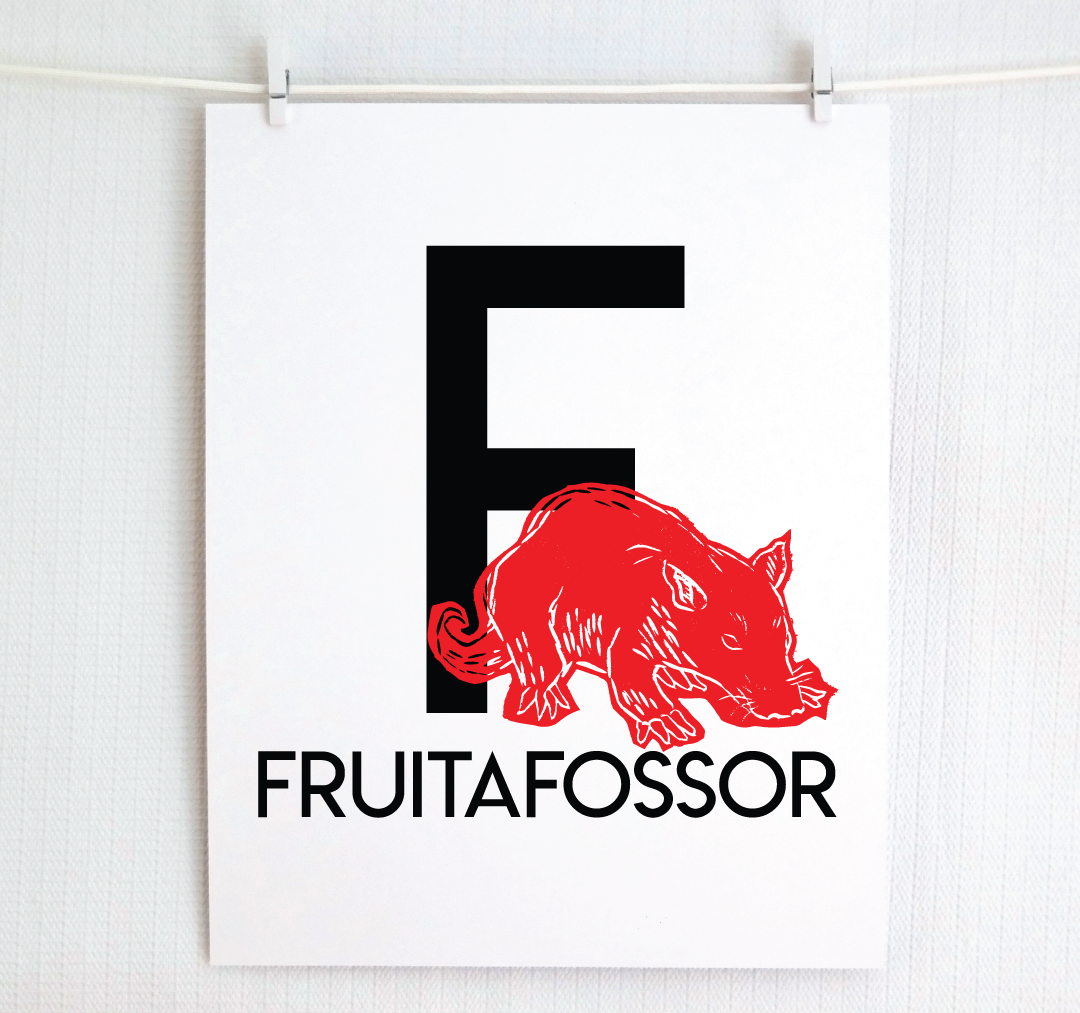 F is for Fruitafossor Illustrated Print