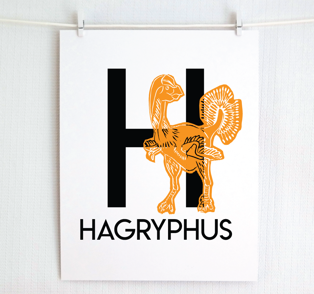H is for Hagryphus Illustrated Print