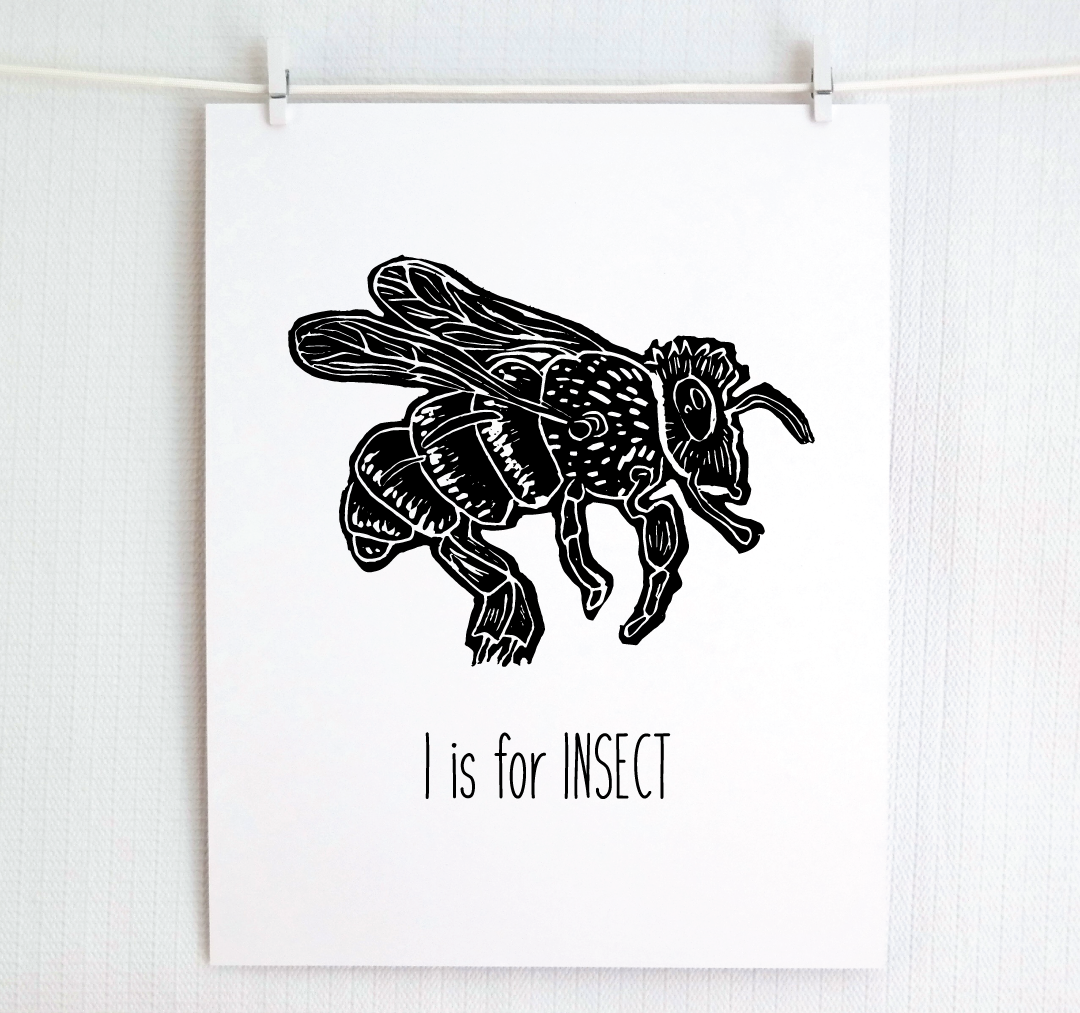 I is for Insect: Farm Alphabet Letter Print