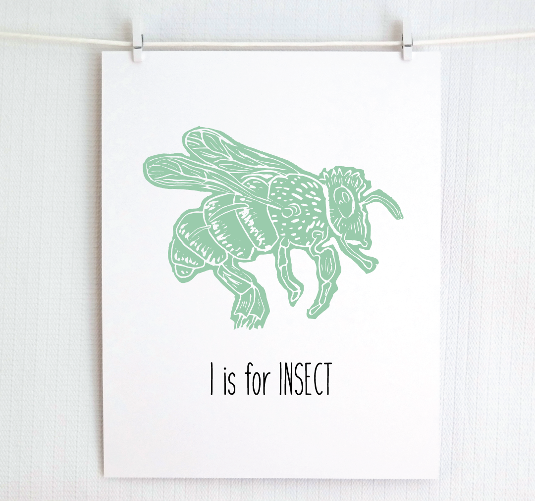 I is for Insect: Farm Alphabet Letter Print