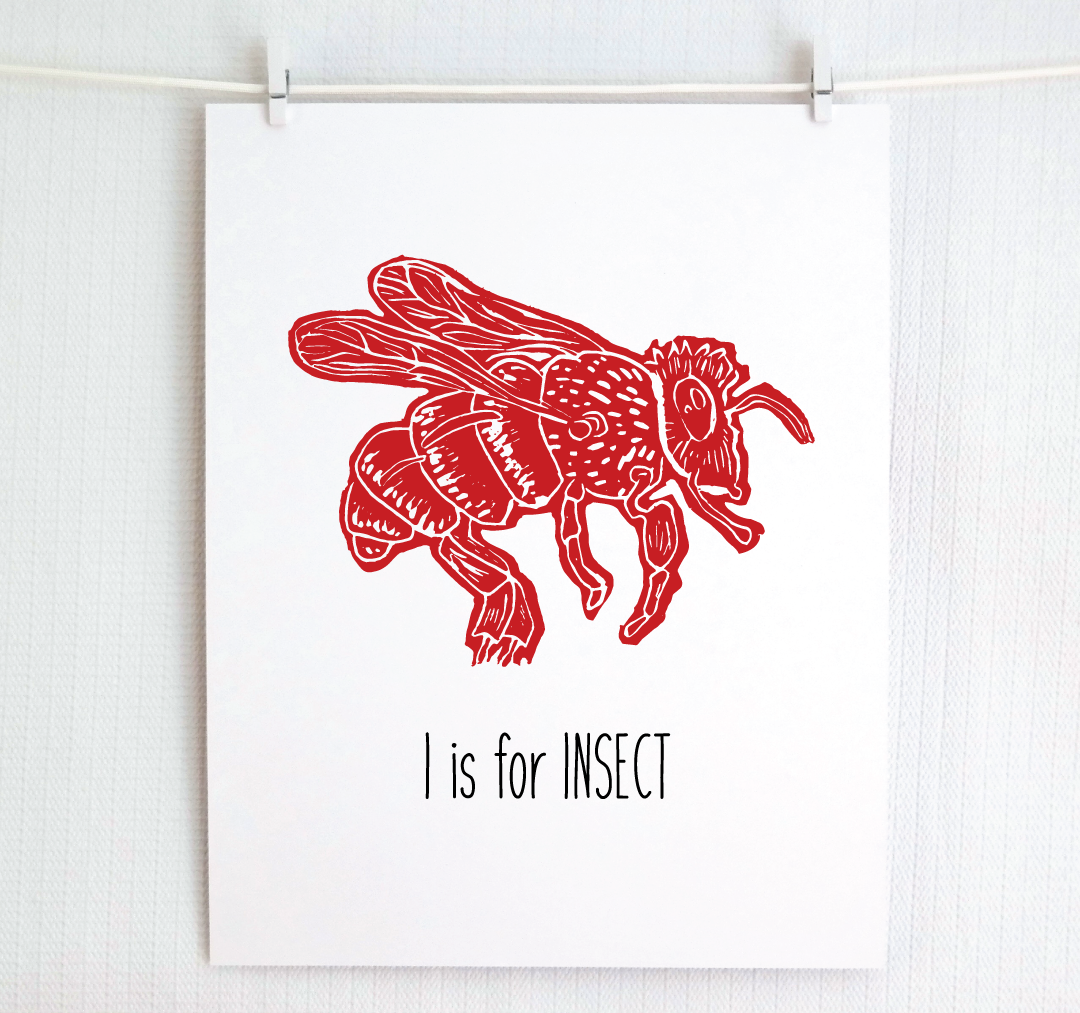 I is for Insect: Farm Alphabet Letter Print