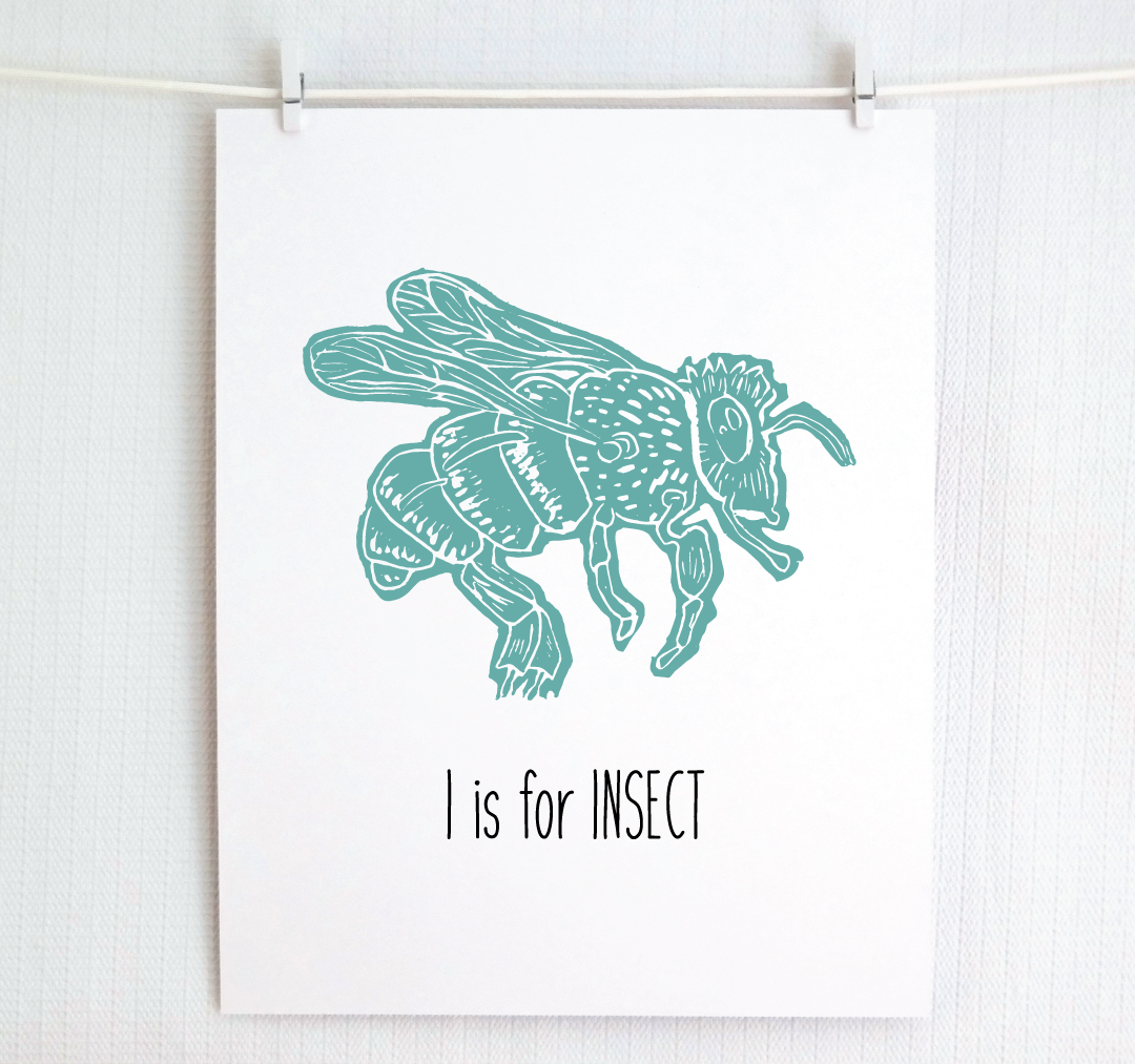 I is for Insect: Farm Alphabet Letter Print