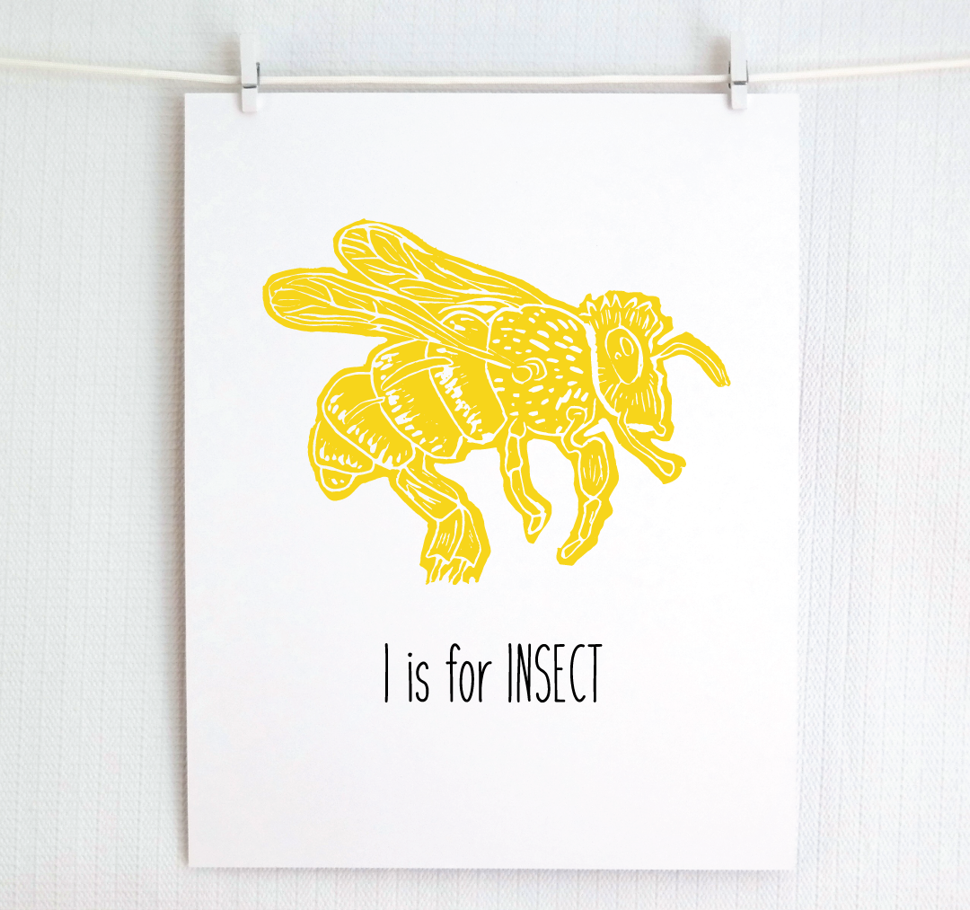 I is for Insect: Farm Alphabet Letter Print