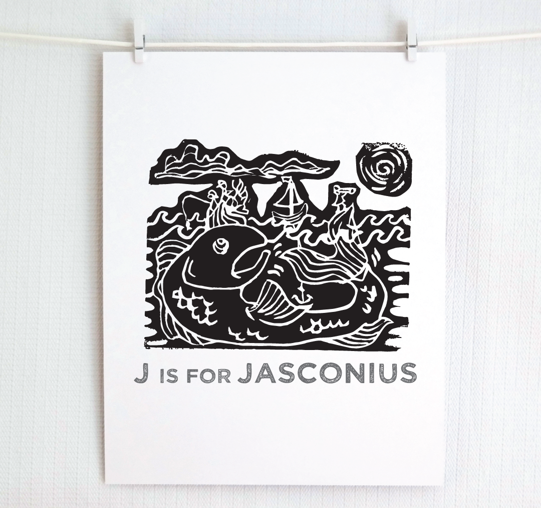 J is for Jasconius Illustrated Print