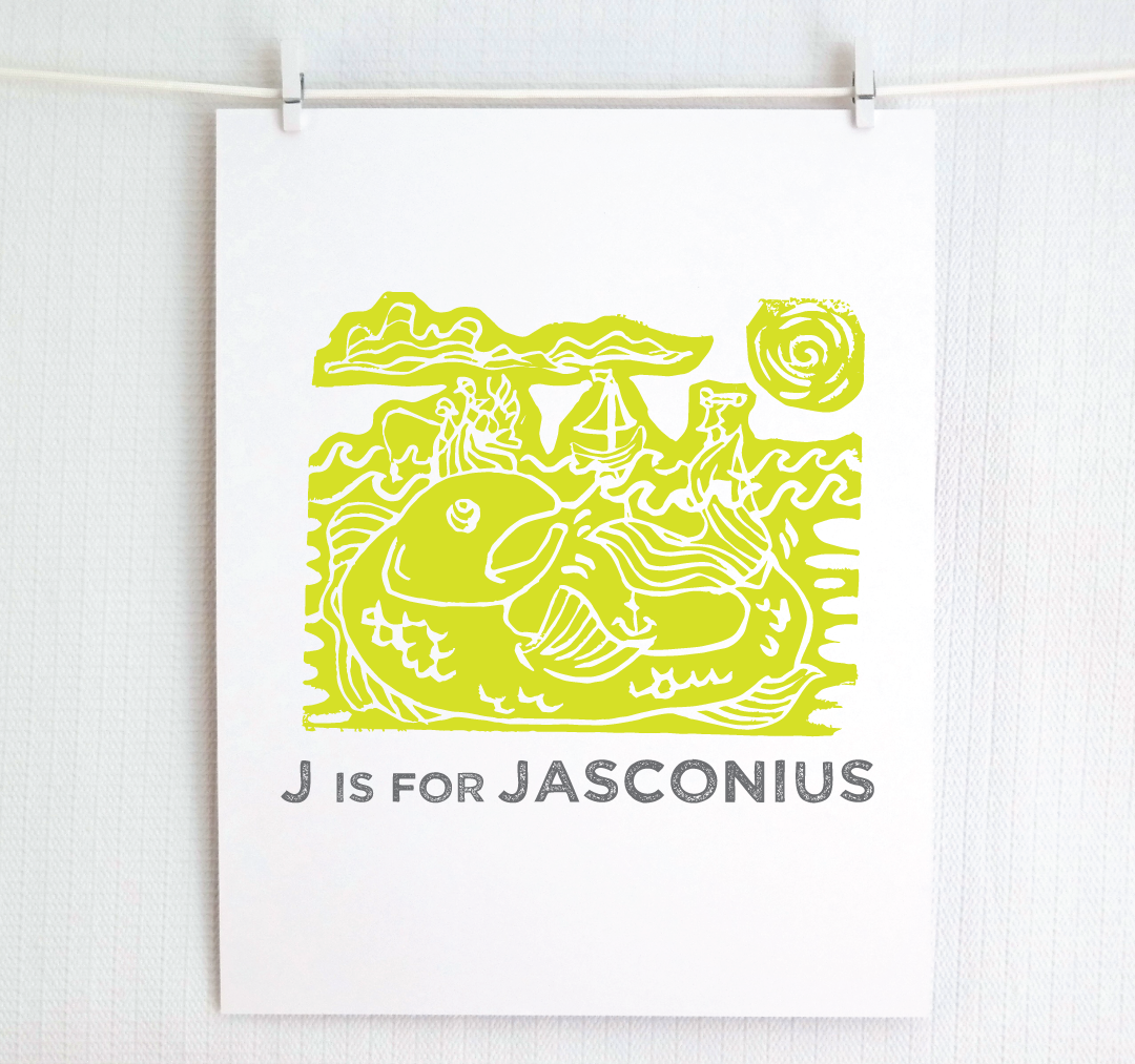 J is for Jasconius Illustrated Print