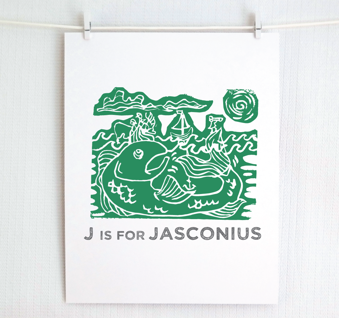 J is for Jasconius Illustrated Print