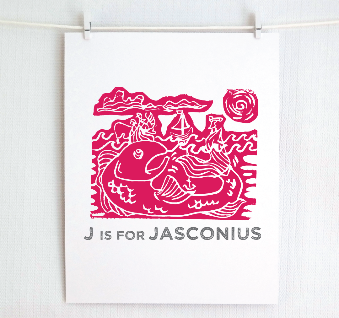 J is for Jasconius Illustrated Print