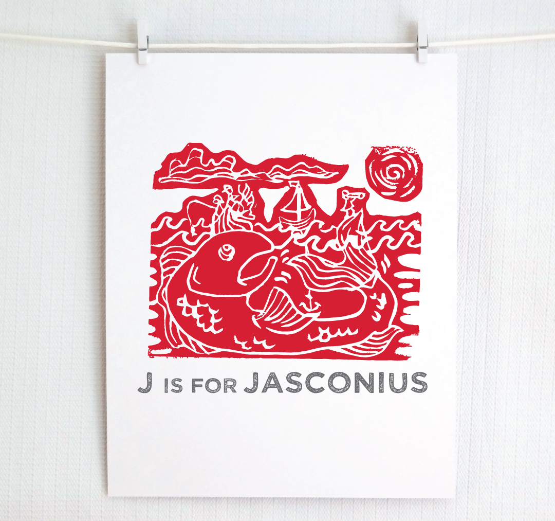 J is for Jasconius Illustrated Print