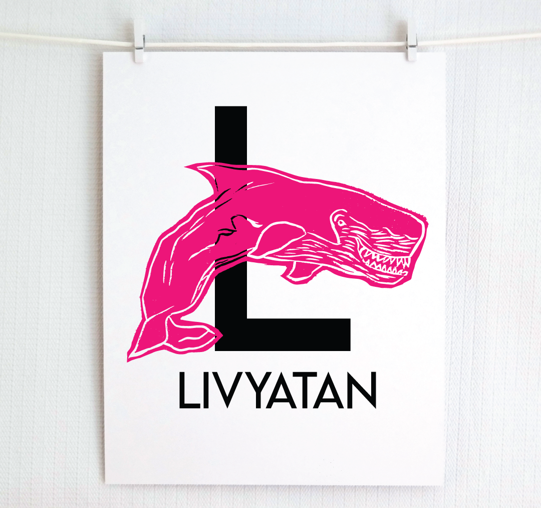 L is for Livyatan Illustrated Print