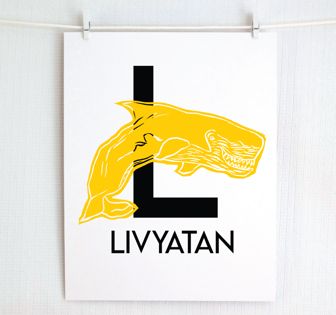 L is for Livyatan Illustrated Print