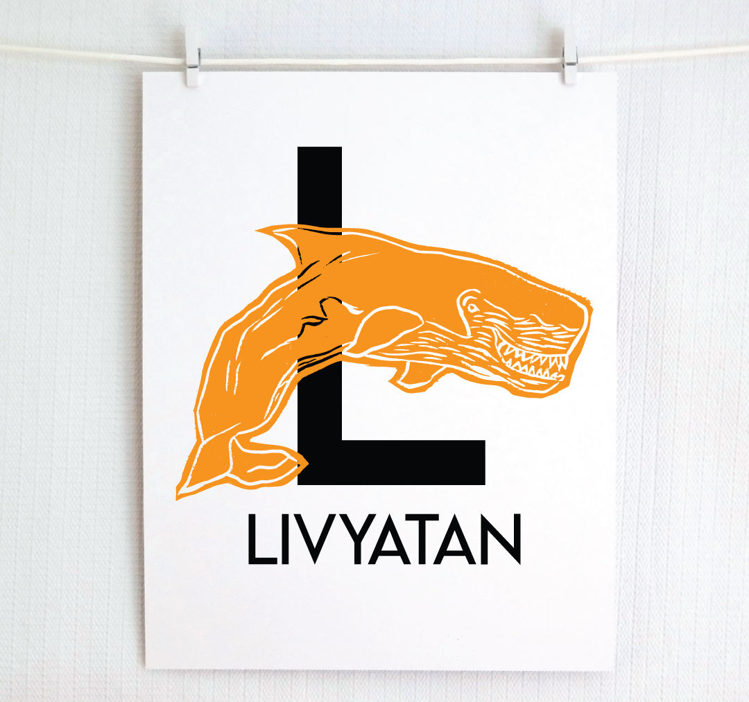 L is for Livyatan Illustrated Print