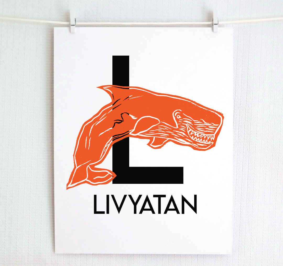 L is for Livyatan Illustrated Print