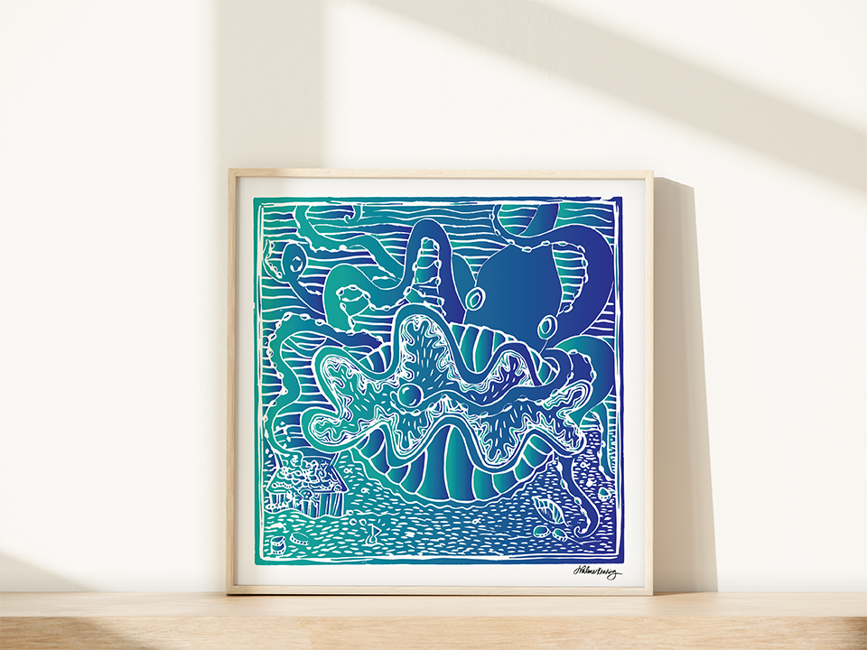 Octopuses Garden Art Print
