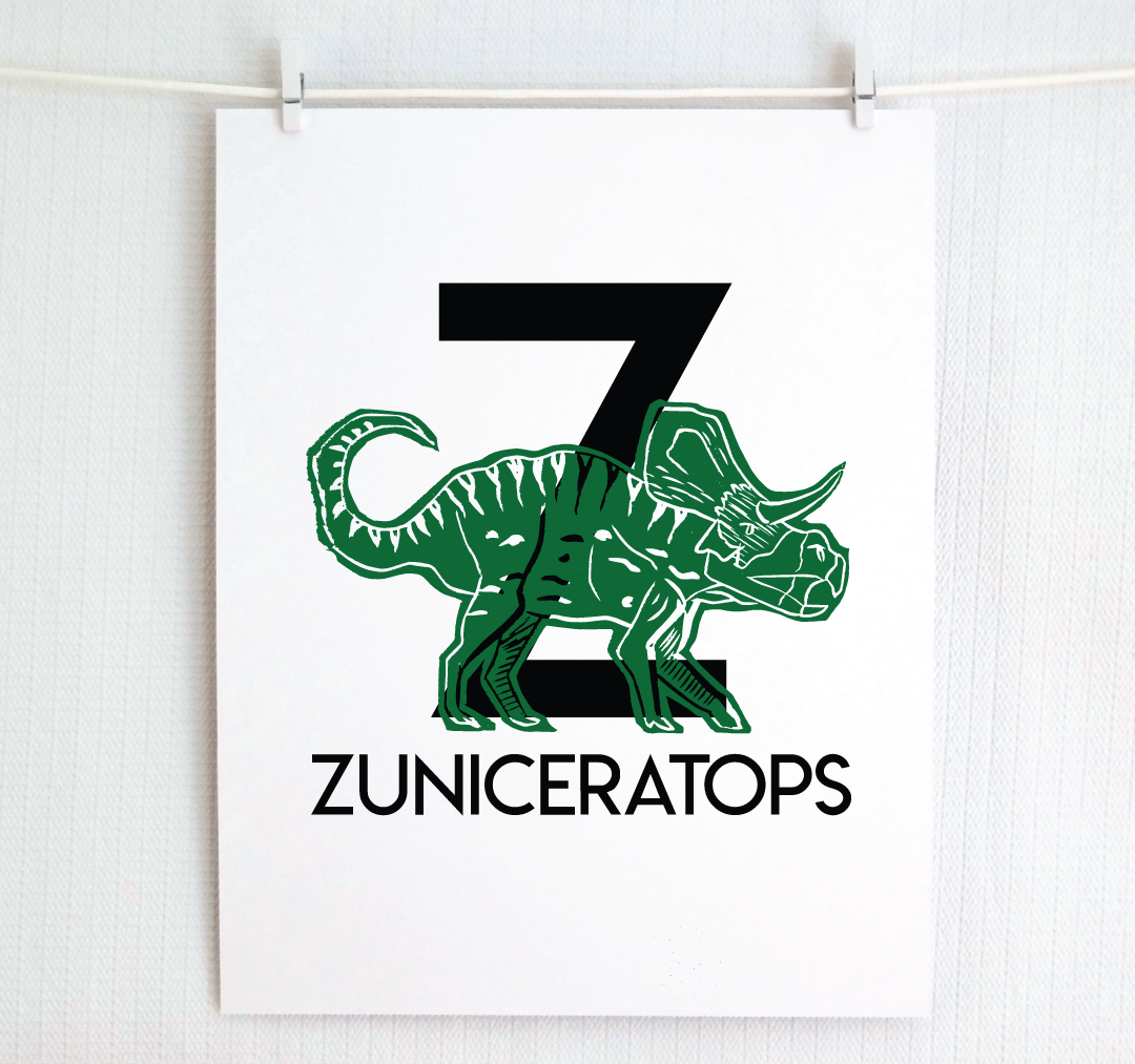 Z is for Zuniceratops Illustrated Print