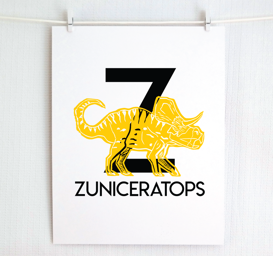 Z is for Zuniceratops Illustrated Print