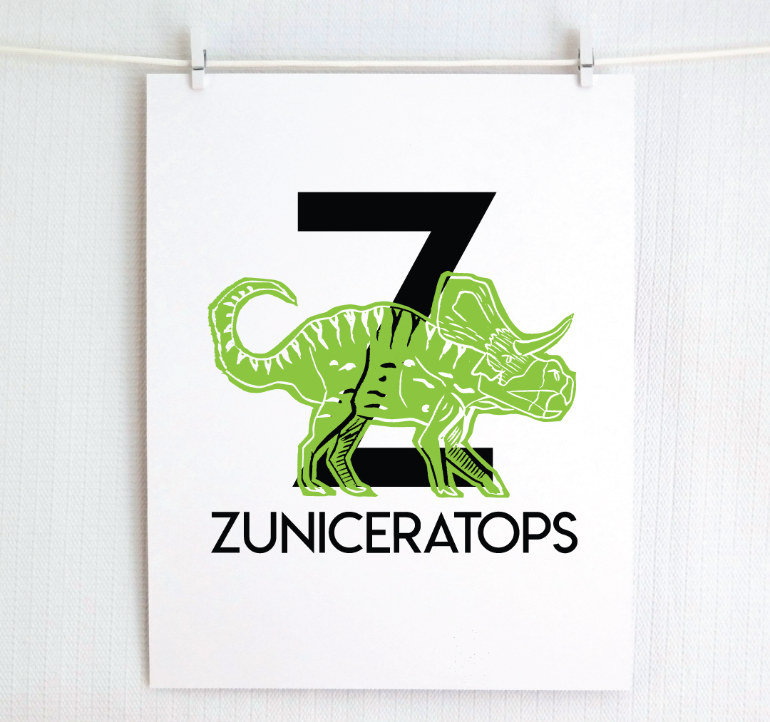 Z is for Zuniceratops Illustrated Print