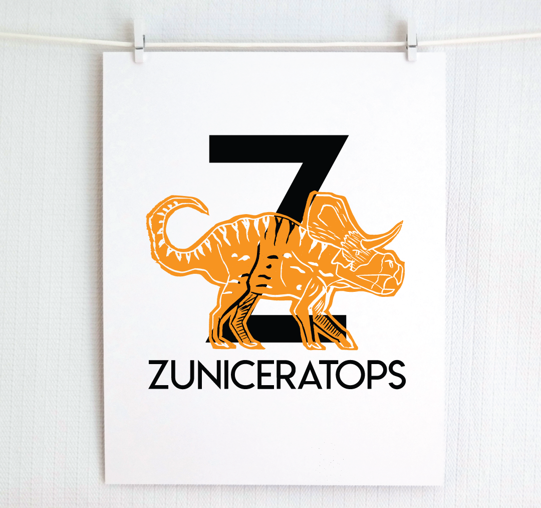 Z is for Zuniceratops Illustrated Print