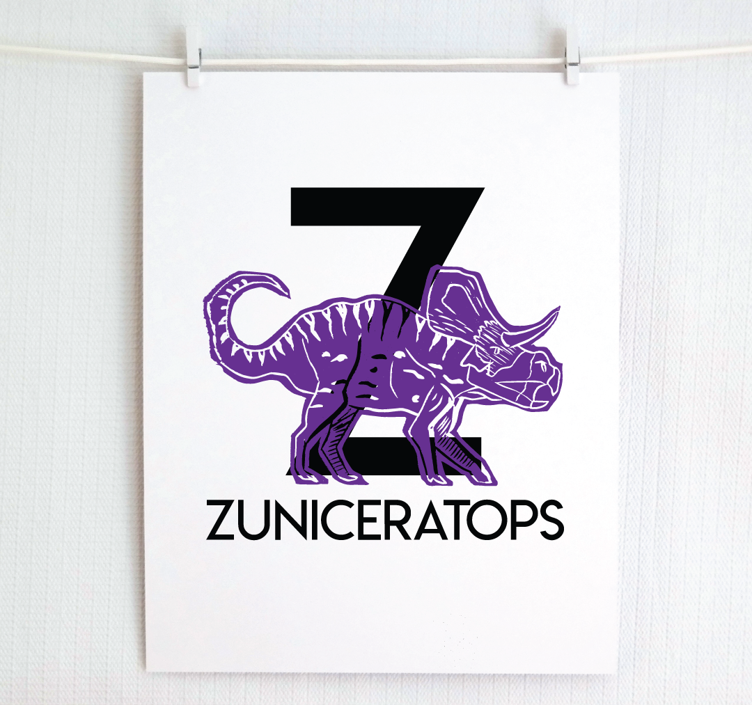 Z is for Zuniceratops Illustrated Print