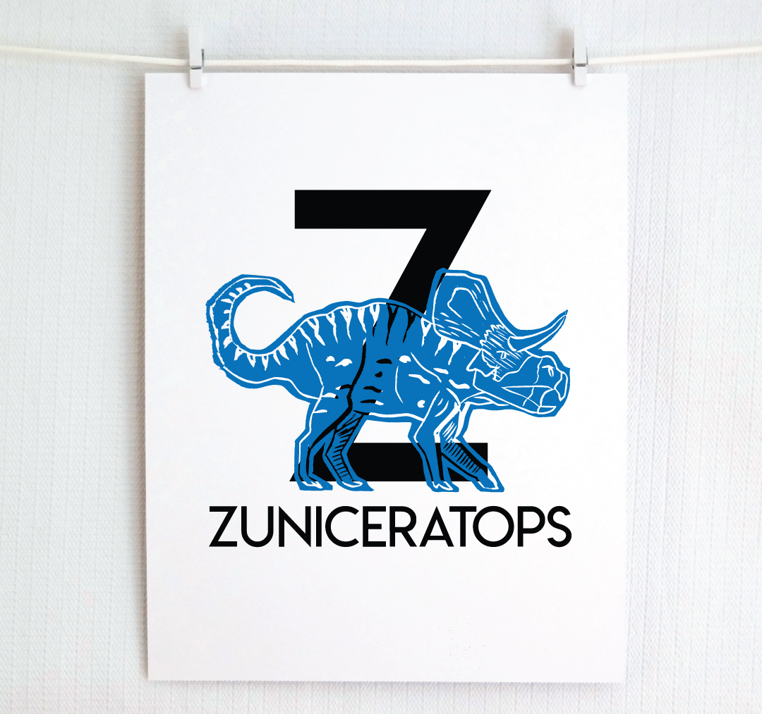 Z is for Zuniceratops Illustrated Print