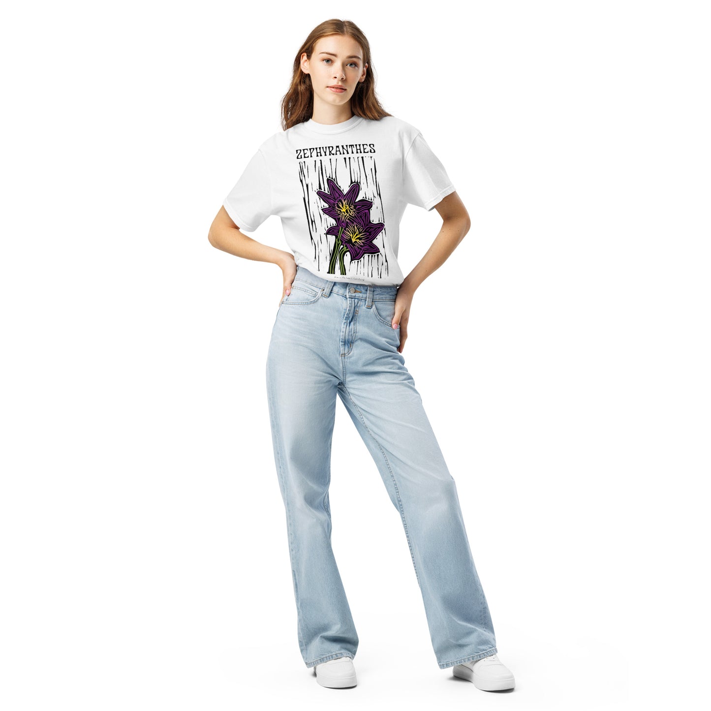 Zephyranthes Flower: Unisex heavyweight t-shirt