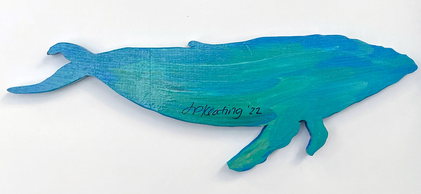 Small Humpback Whale Wood Sculpture