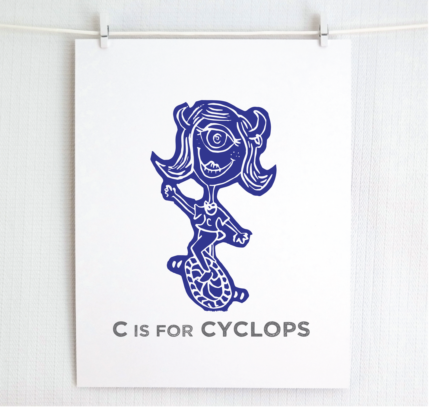 C is for Cyclops Illustrated Print
