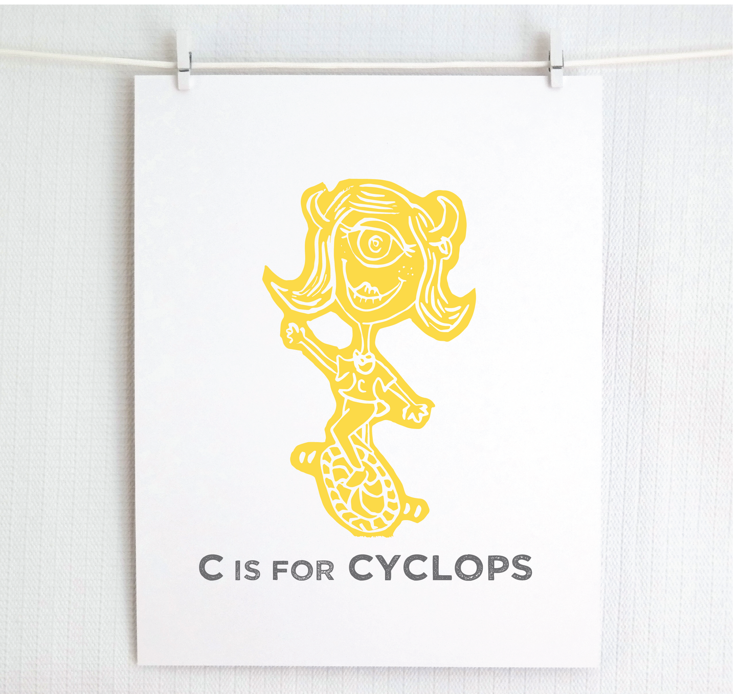 C is for Cyclops Illustrated Print