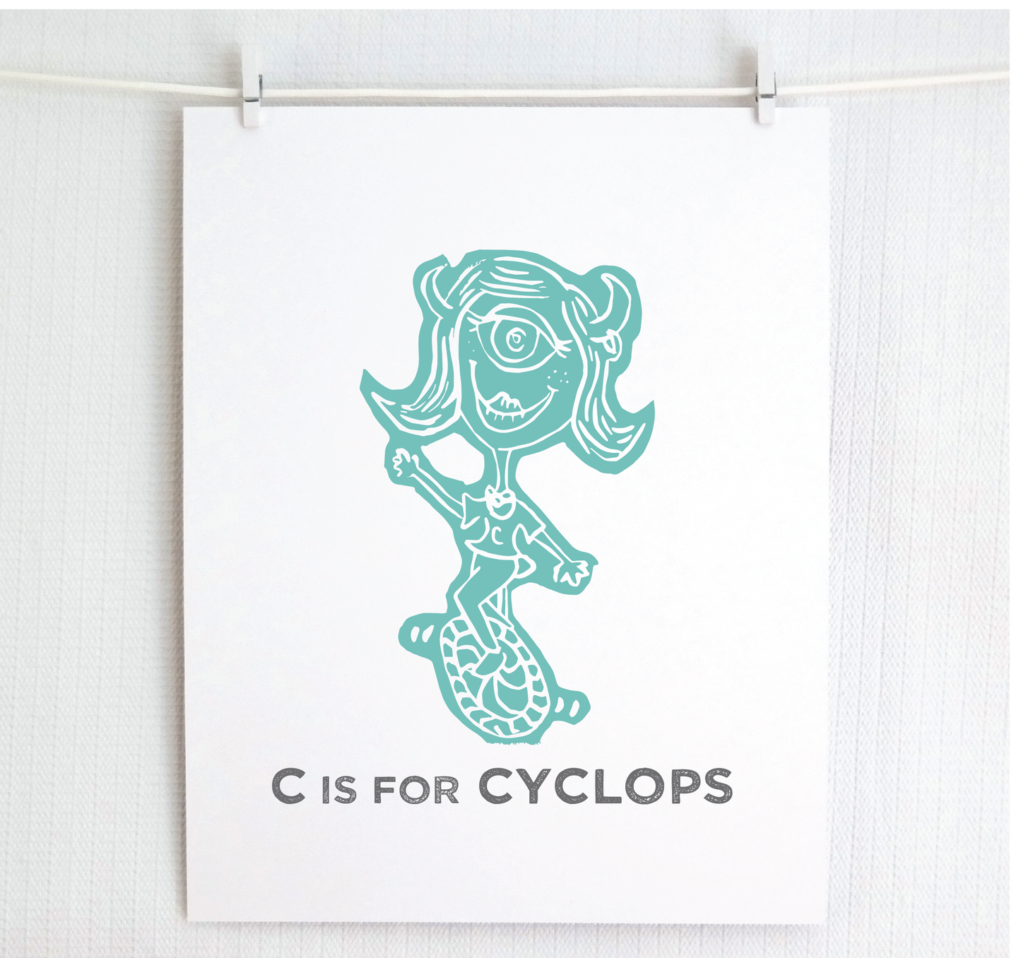 C is for Cyclops Illustrated Print
