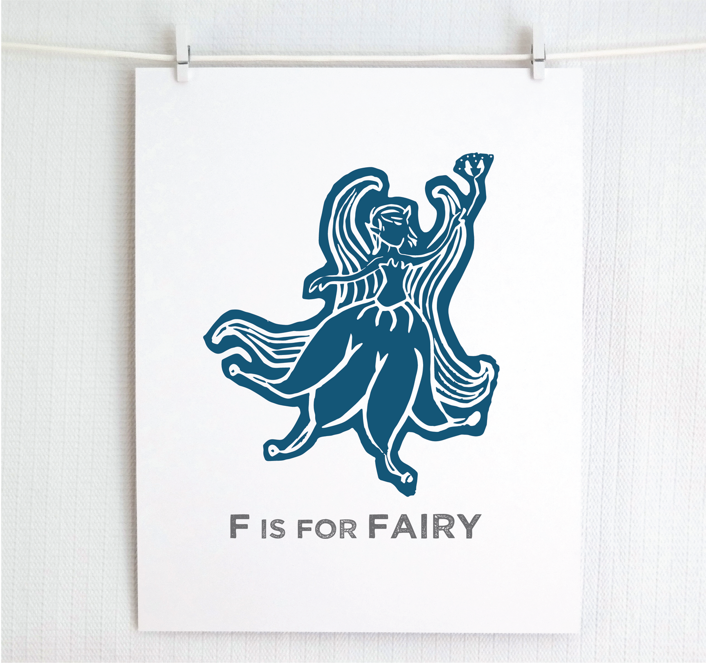 F is for Fairy Illustrated Print