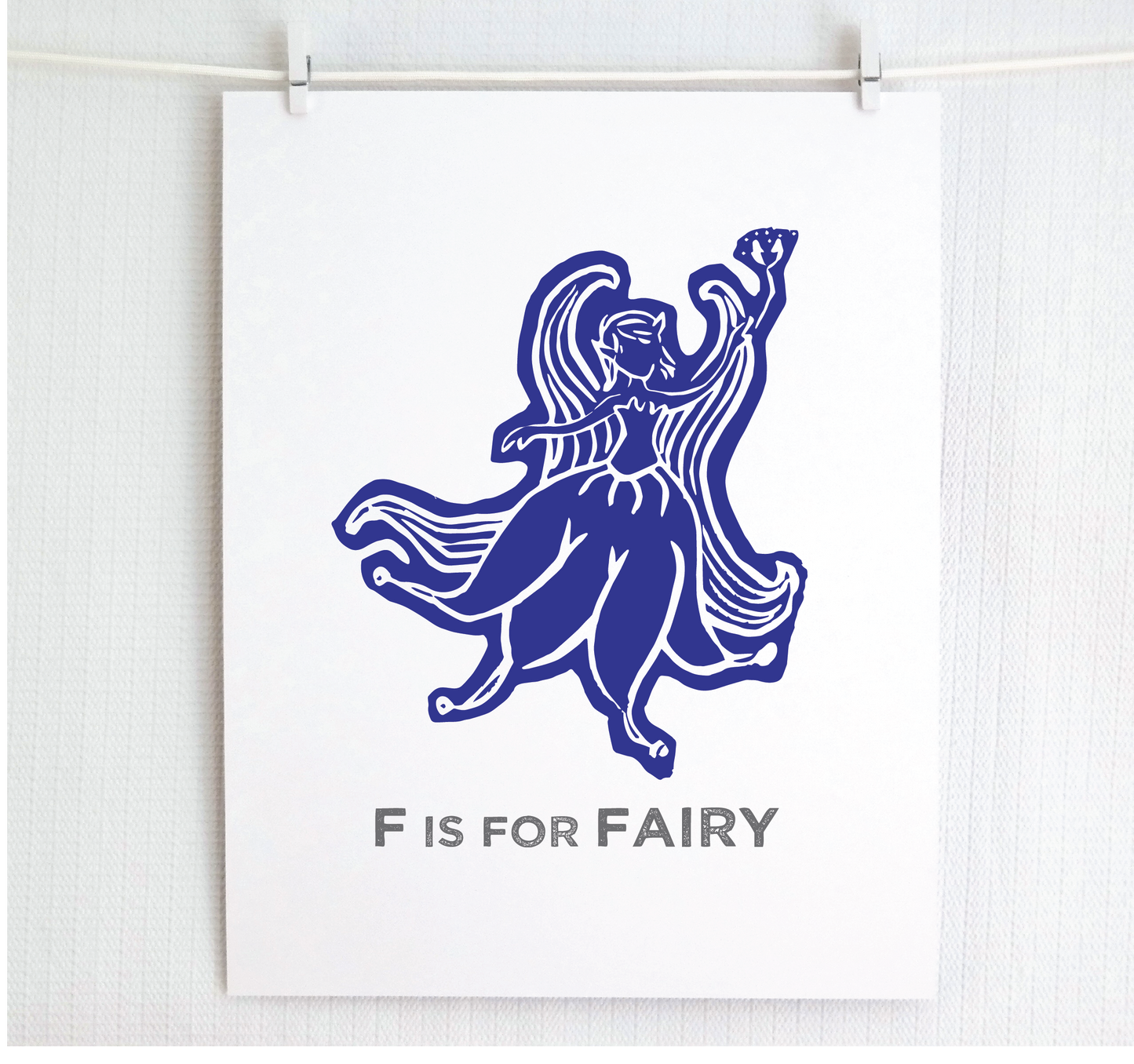F is for Fairy Illustrated Print