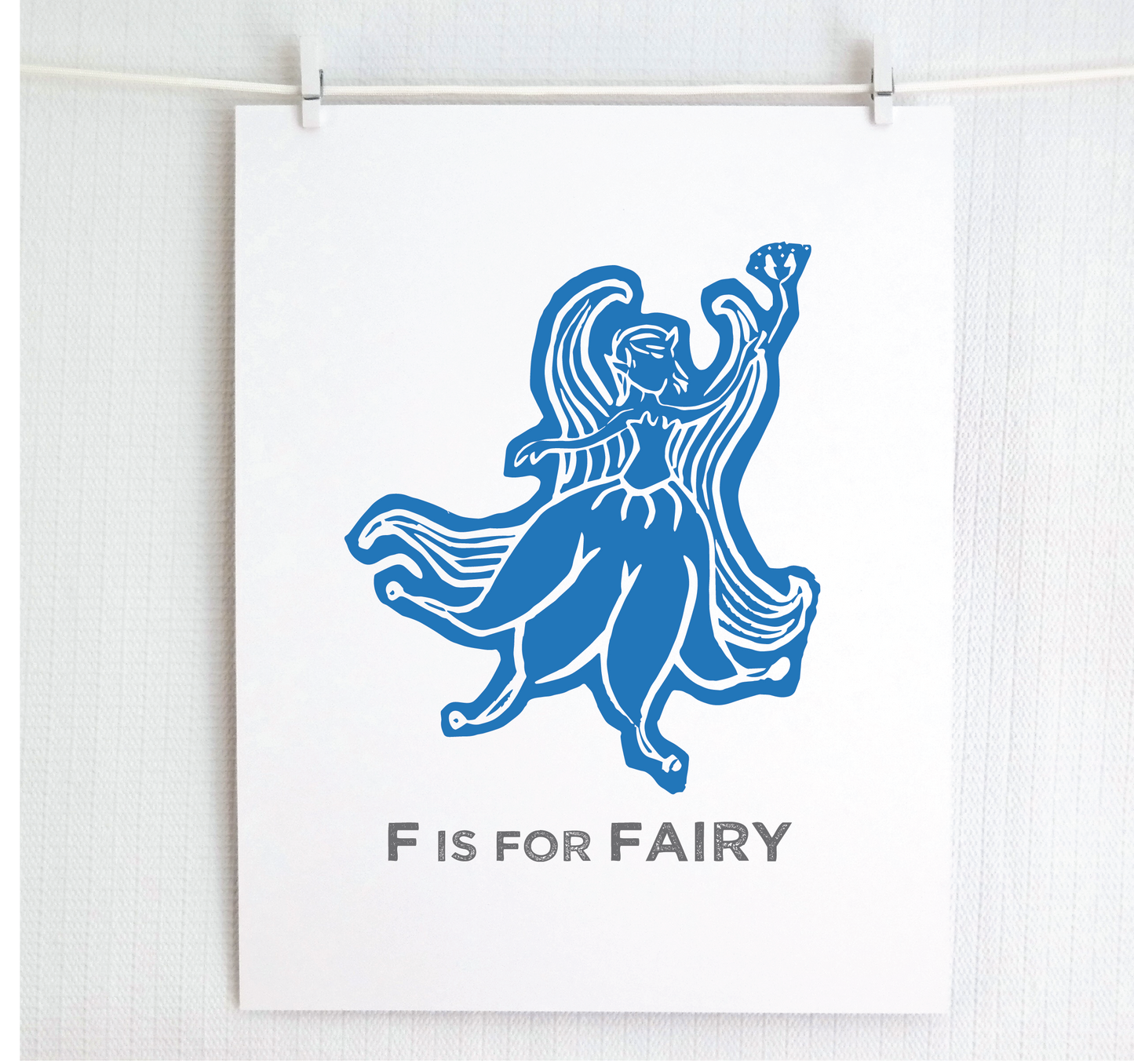 F is for Fairy Illustrated Print