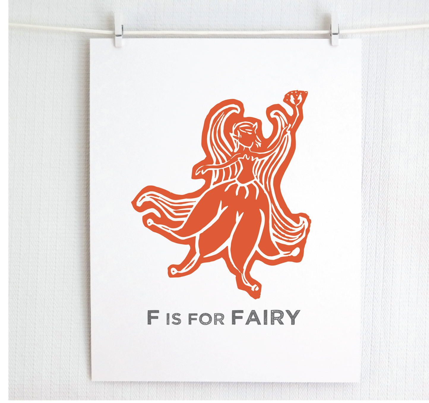 F is for Fairy Illustrated Print
