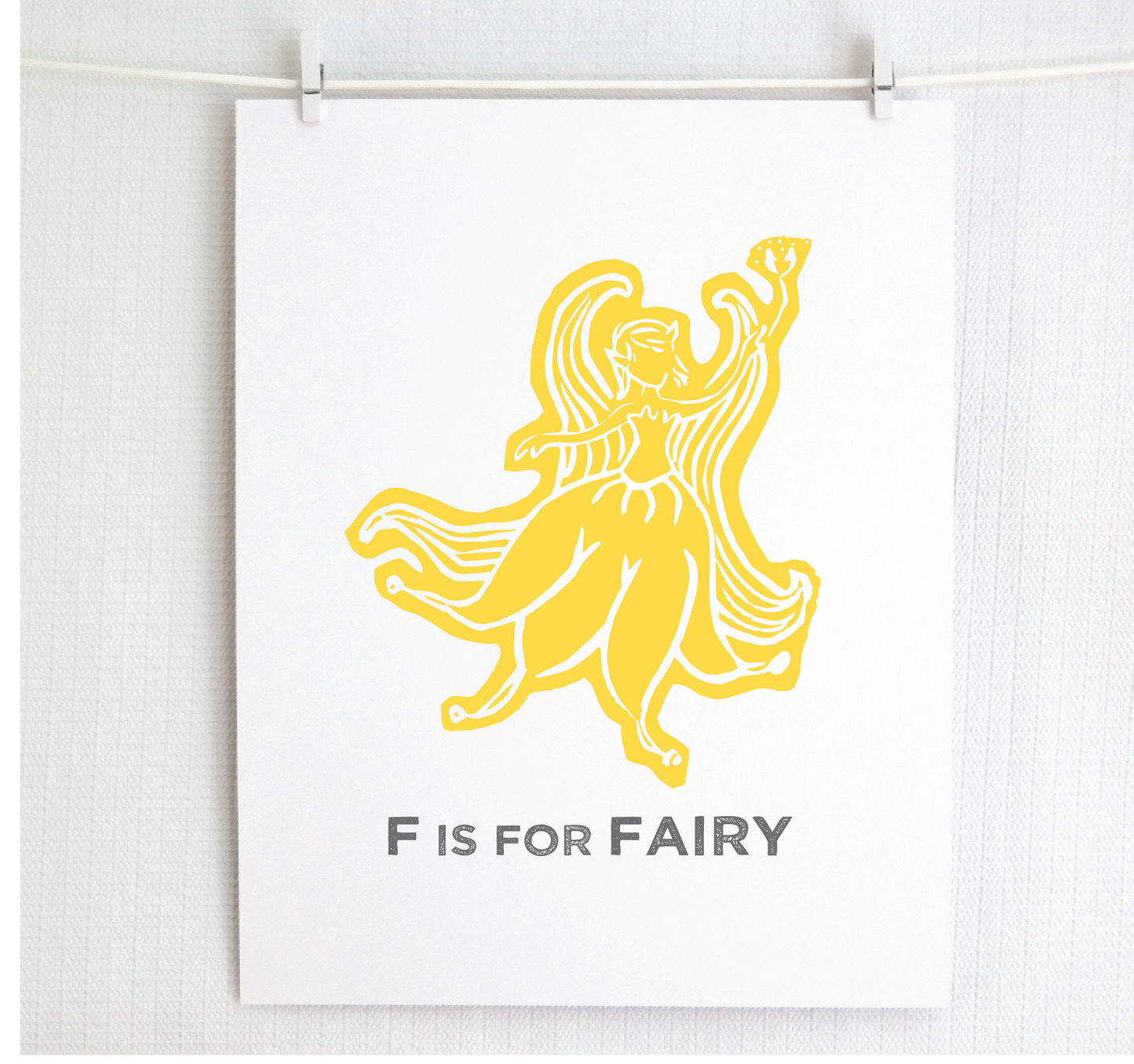 F is for Fairy Illustrated Print