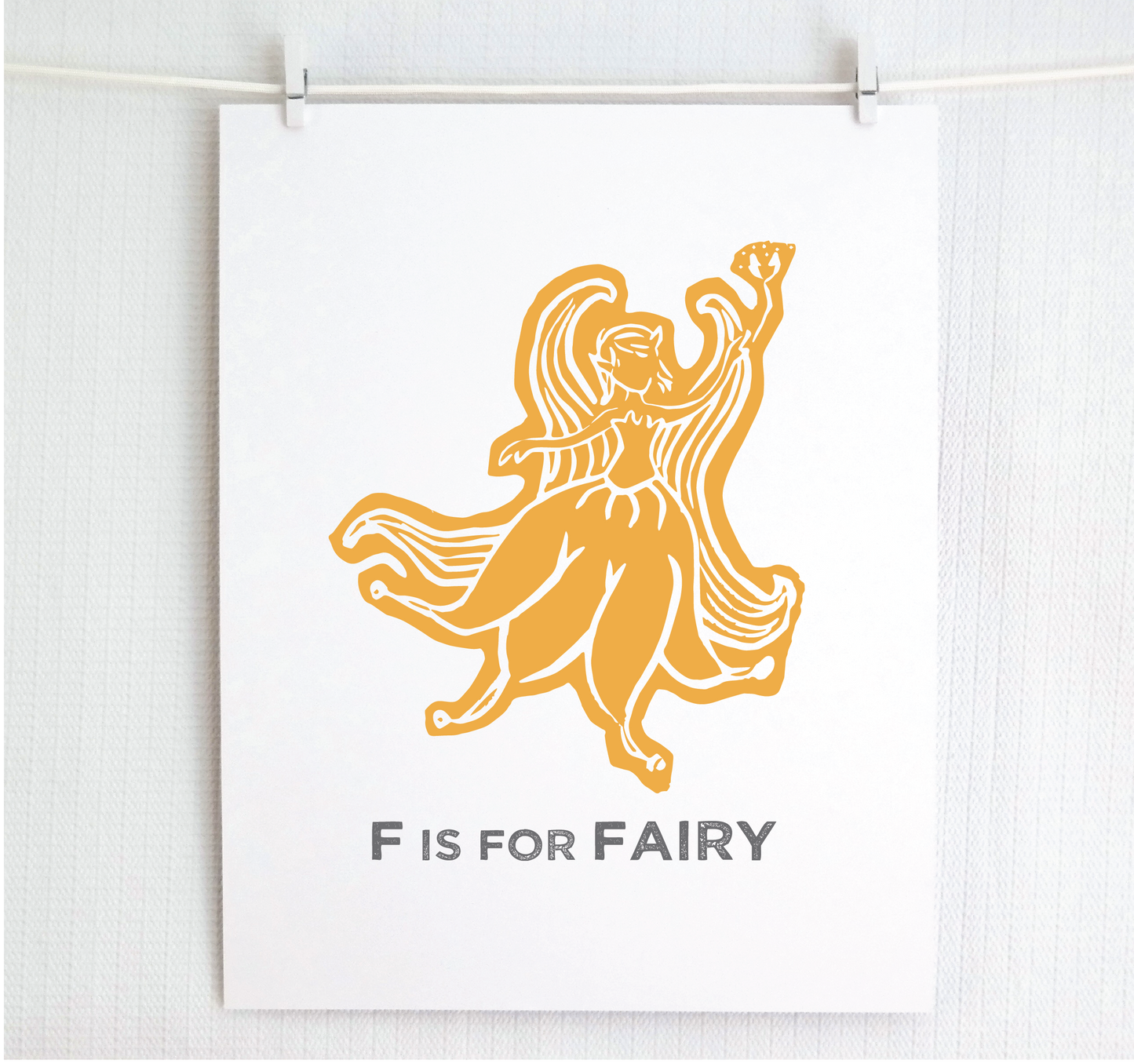 F is for Fairy Illustrated Print