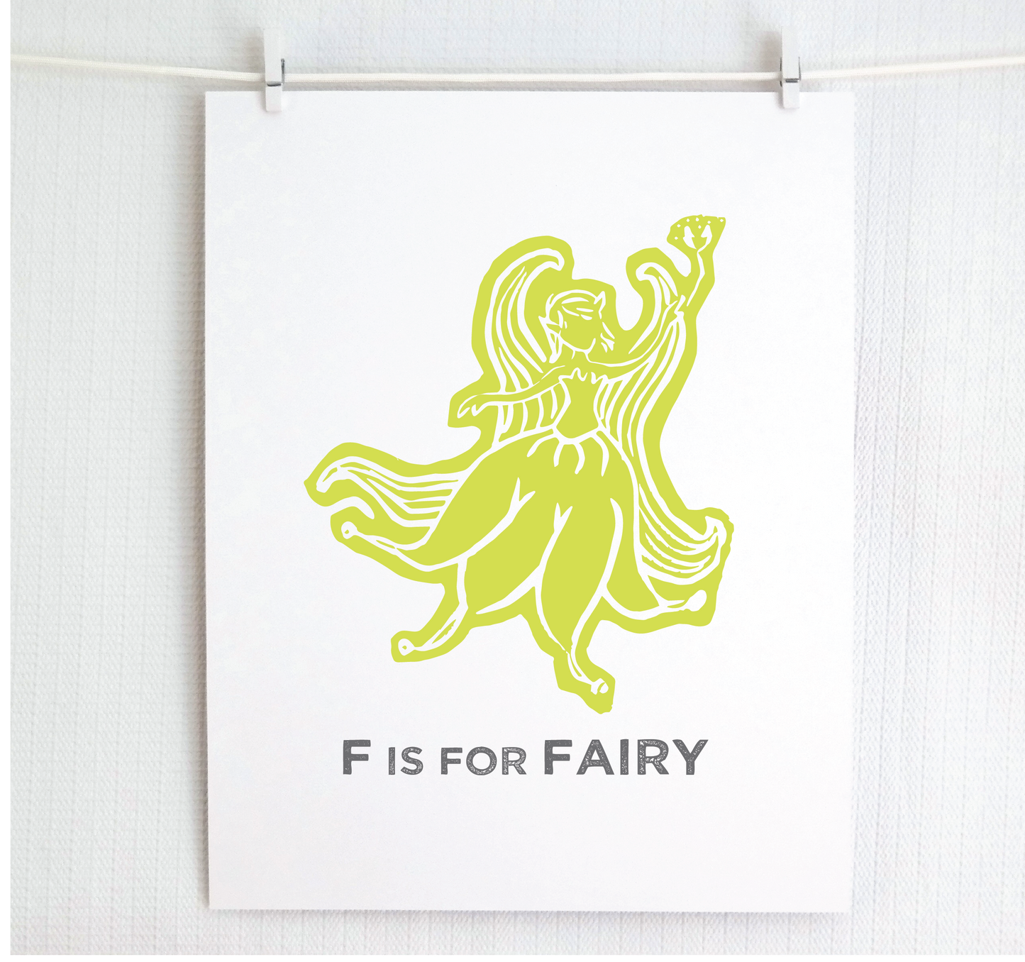 F is for Fairy Illustrated Print
