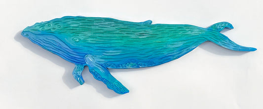 Small Humpback Whale Wood Sculpture