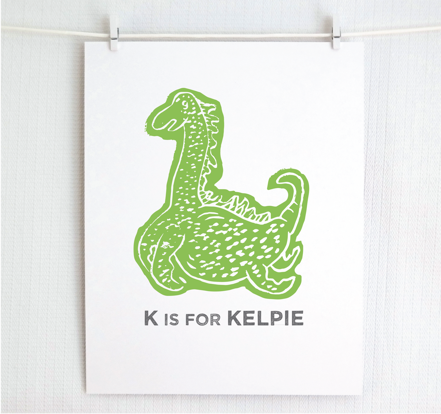 K is for Kelpie Illustrated Print