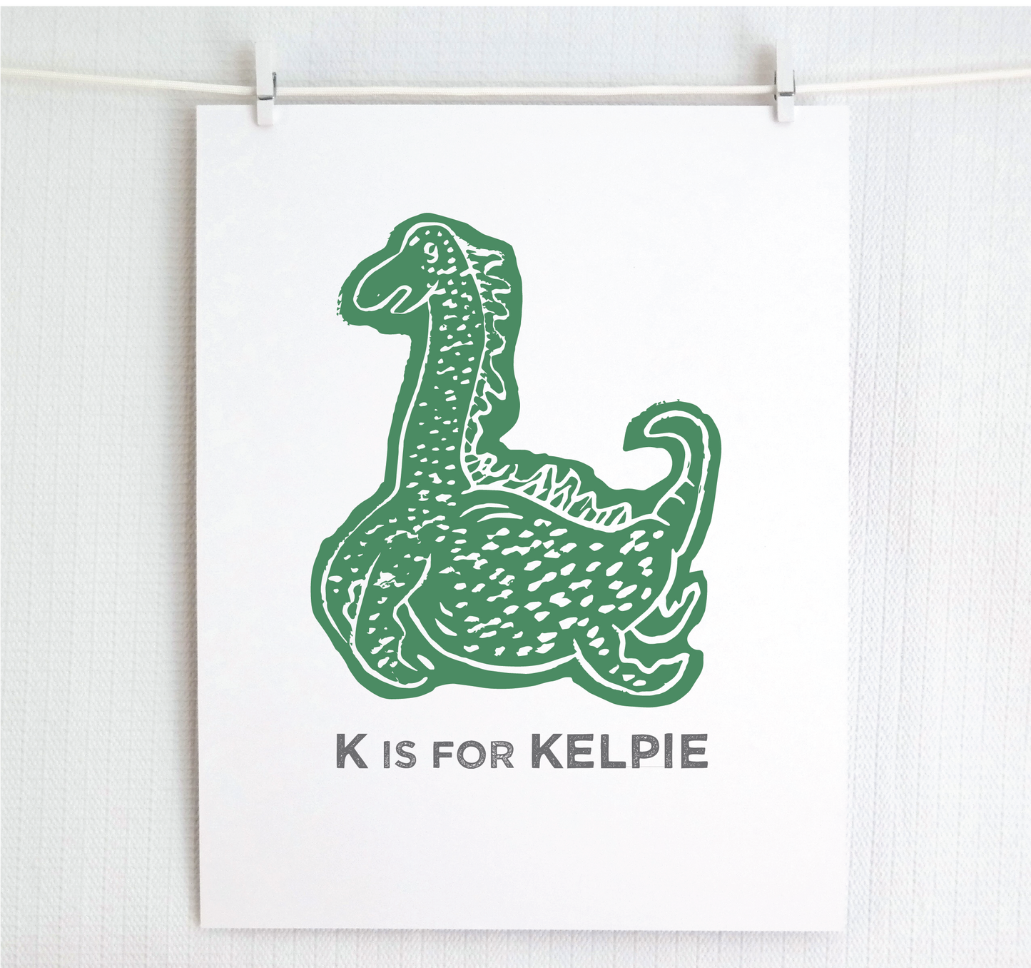 K is for Kelpie Illustrated Print