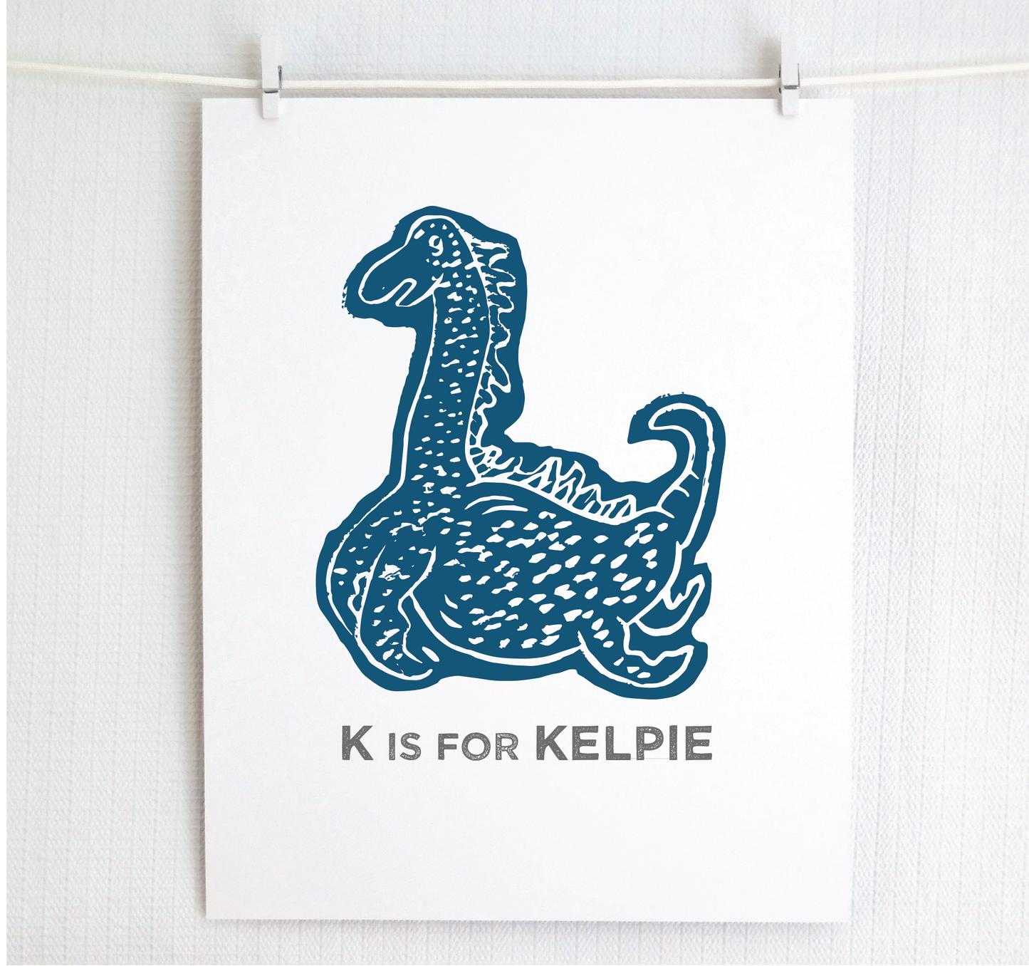 K is for Kelpie Illustrated Print