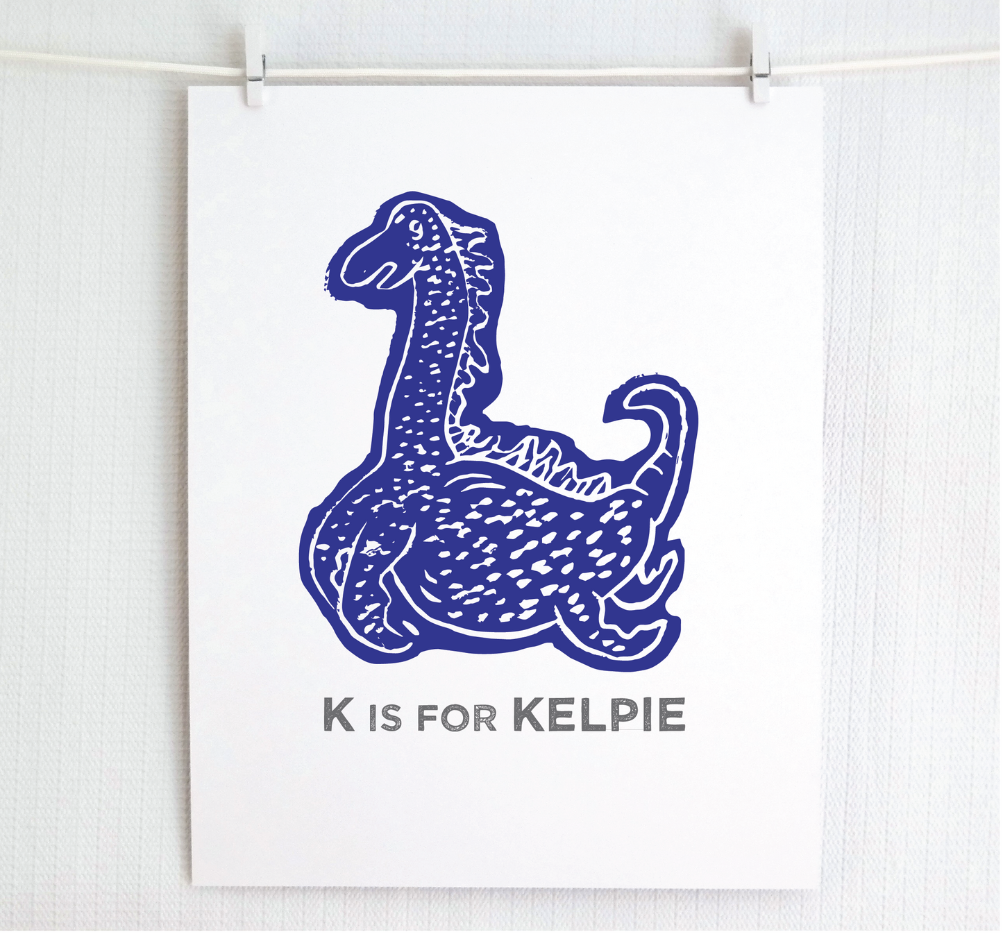 K is for Kelpie Illustrated Print